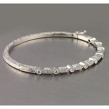 Afbeelding in Gallery-weergave laden, Filigraan Stijl Echt Diamanten Armband 1,40 Karaat Wit Goud 14K
