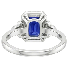 Afbeelding in Gallery-weergave laden, echte round saffier 4.25karaat ring close-up detail
