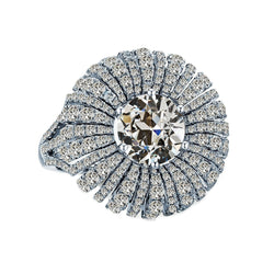 Handgemaakte Fijne Diamant Halo Zetting Ring 2 karaat