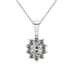 Antiek Europees Hanger Halsketting – Fijne Diamant 1 karaat 14