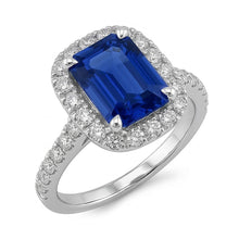 Afbeelding in Gallery-weergave laden, echte round saffier 3.50karaat ring profielweergave
