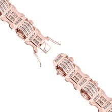 Afbeelding in Gallery-weergave laden, Fonkelende 12 Karaats Echt Diamanten Heren Armband Rosé Goud 14K
