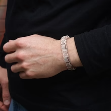 Afbeelding in Gallery-weergave laden, Fonkelende 12 Karaats Echt Diamanten Heren Armband Rosé Goud 14K
