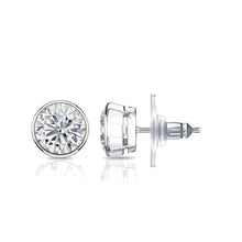 Afbeelding in Gallery-weergave laden, GIA-gecertificeerd Fonkelende Bezel Set 2,40 Ct Ronde Geslepen Echt Diamanten Oorknopjes
