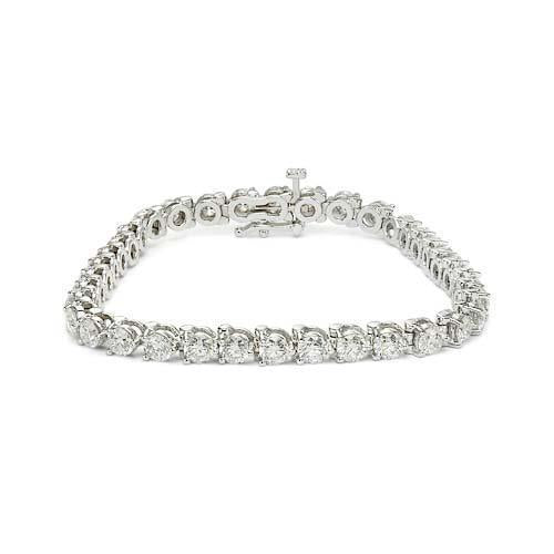 Fonkelende Ronde Echt Diamanten Tennisarmband 5,40 Karaat Wg 14k