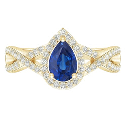 Echte Saffier Ring 4 Karaat
