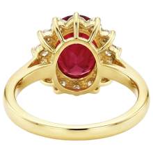 Afbeelding in Gallery-weergave laden, echte round robijn 3.00karaat ring op wit
