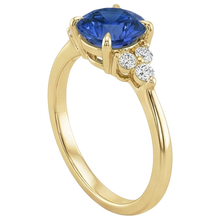 Afbeelding in Gallery-weergave laden, echte round diamant 2.50karaat ring bovenaanzicht
