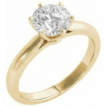 Afbeelding in Gallery-weergave laden, Geelgouden Solitaire Ring Old Mine Cut Echte Natuurlijke uit de aarde gewonnen Diamant Prong Gezet 2.50 Karaat
