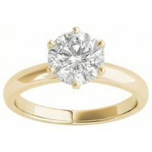 Afbeelding in Gallery-weergave laden, Geelgouden Solitaire Ring Old Mine Cut Echte Natuurlijke uit de aarde gewonnen Diamant Prong Gezet 2.50 Karaat
