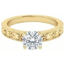 Afbeelding in Gallery-weergave laden, echte round diamant 1.75karaat ring zijaanzicht
