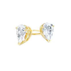 Geelgoud 14K Peervormig 2.50 Karaat Natuurlijk uit de aarde gewonnen Diamanten Dames Oorknoppen
