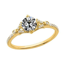 Natuurlijke Diamanten Ring 3.75ct - Geelgoud 114K