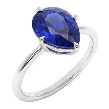 Afbeelding in Gallery-weergave laden, Gekleurde Steen Ring 14 Karaat Witgoud – Blauwe Saffier
