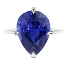 Afbeelding in Gallery-weergave laden, Gekleurde Steen Ring 14 Karaat Witgoud – Blauwe Saffier
