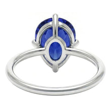 Afbeelding in Gallery-weergave laden, Gekleurde Steen Ring 14 Karaat Witgoud – Blauwe Saffier
