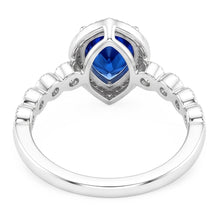 Afbeelding in Gallery-weergave laden, Gekleurde Steen Ring 14 Karaat Witgoud – Blauwe Saffier

