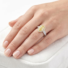 Afbeelding in Gallery-weergave laden, Gele Kanarie Diamant Sieraad Ring – Bicolor 14K Goud 1 karaat
