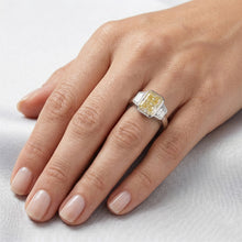 Afbeelding in Gallery-weergave laden, Gele Kanarie Diamant VVS Zuiverheid Statement Ring 3,25 karaat
