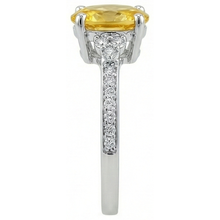 Afbeelding in Gallery-weergave laden, echte round saffier 3.50karaat ring close-up detail
