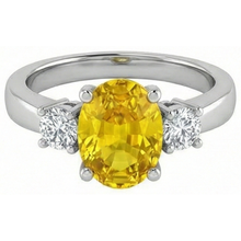 Afbeelding in Gallery-weergave laden, echte round saffier 3.70karaat ring close-up detail
