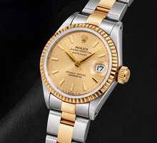 Afbeelding in Gallery-weergave laden, Rolex Datejust 6917 26mm Champagne Wijzerplaat met Streepindexen Tweekleurig Horloge
