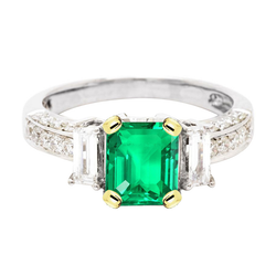 Verfijnd Verjaardagsring Fijne Smaragd Edelsteen Ring – 2 karaat