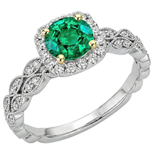 Afbeelding in Gallery-weergave laden, High-end Colombiaanse Smaragd Gekleurde Steen Ring 2,50 karaat – vooraanzicht
