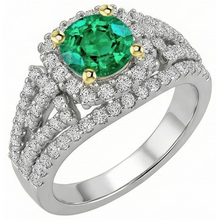 Afbeelding in Gallery-weergave laden, Smaragd Edelsteen Ring – vooraanzicht
