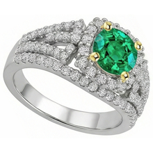 Afbeelding in Gallery-weergave laden, Designer Smaragd Edelsteen Ring 2,50 karaat – profielaanzicht
