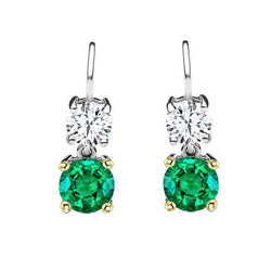 GIA Gekeurd Fijne Smaragd Gemstone Earring 1 karaat – Bicolor