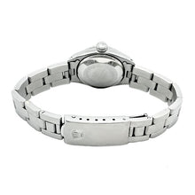 Afbeelding in Gallery-weergave laden, Gladde lunette witte Romeinse wijzerplaat Rolex Datumjust dameshorloge roestvrij staal Oester
