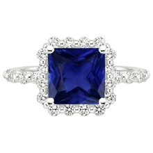 Afbeelding in Gallery-weergave laden, Royal Blue Saffier Sieraadsteen Ring – profielaanzicht
