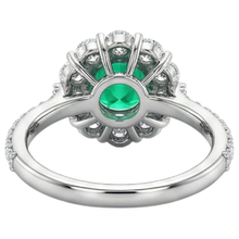 Afbeelding in Gallery-weergave laden, Edelsteen Ring 14 Karaat Tweekleurig Goud met Smaragd – detailaanzicht
