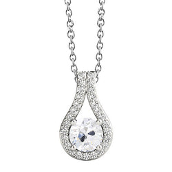 Antiek Cushion Diamant Hanger in 14K Witgoud – 2,50 karaat