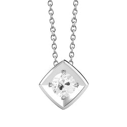 1 karaat Fijne Diamant Hanger in 14K Witgoud