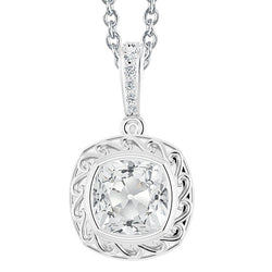 14 Karaat Witgoud Kraagzetting Diamant Druppel Hanger 5 karaat