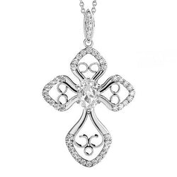 2,50 karaat Fijne Diamant Druppel Hanger in 14K Witgoud