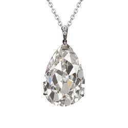 Druppel Hanger 14 Karaat Witgoud met Fijne Diamant – 2 karaat