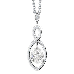 Diamant Hanger Halsketting – 14 Karaat Witgoud 2,50 karaat