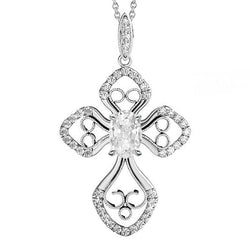 1 karaat Briljant Druppel Hanger in 14K Witgoud