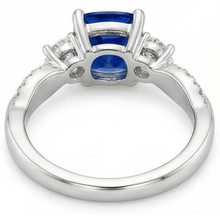 Afbeelding in Gallery-weergave laden, echte round diamant 2.75karaat ring band detail
