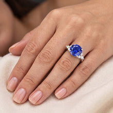 Afbeelding in Gallery-weergave laden, Gouden 5ct Natuurlijke uit de aarde gewonnen Diamanten Saffieren Ring
