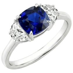 Echte Saffier Ring 3 Karaat