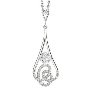 Gouden Echt Diamanten Hanger Rond & Kussen oud Geslepen 2 Karaats Gespleten Schacht