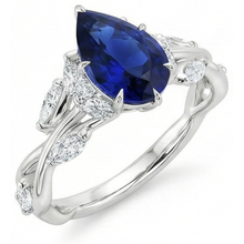 Afbeelding in Gallery-weergave laden, Natuurlijke Saffier Ring 7.25ct - Witgoud 14K
