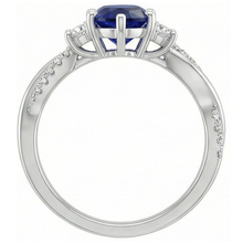 Afbeelding in Gallery-weergave laden, Gouden Edelsteen Ring Peer Blauwe Saffier &amp; Ronde Diamanten 5,50 Karaat
