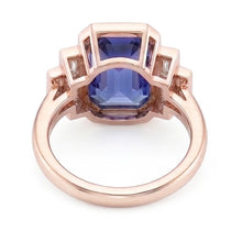 Afbeelding in Gallery-weergave laden, Gouden Edelsteen Ring Smaragd Saffier &amp; Baguette Diamanten 3,50 Karaat
