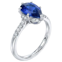 Afbeelding in Gallery-weergave laden, echte round diamant 3.50karaat ring zijaanzicht
