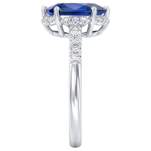 Afbeelding in Gallery-weergave laden, echte round diamant 3.50karaat ring profielweergave
